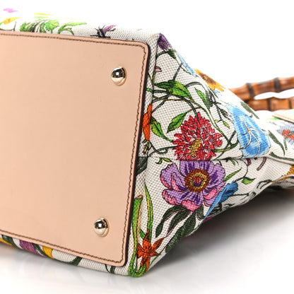 Gucci Canvas Floral Flora Bamboo Handle Bag 10 of 10