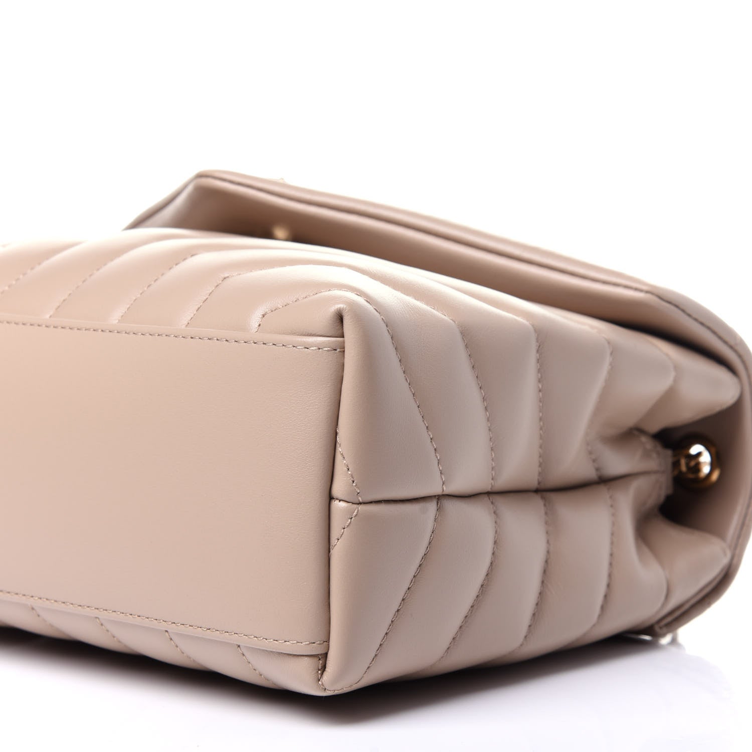 Saint Laurent Calfskin Y Quilted Monogram Small Loulou Chain Satchel Dark Beige 7 of 11
