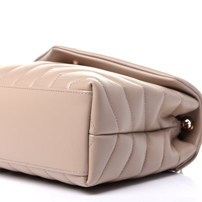 Saint Laurent Calfskin Y Quilted Monogram Small Loulou Chain Satchel Dark Beige 7 of 11