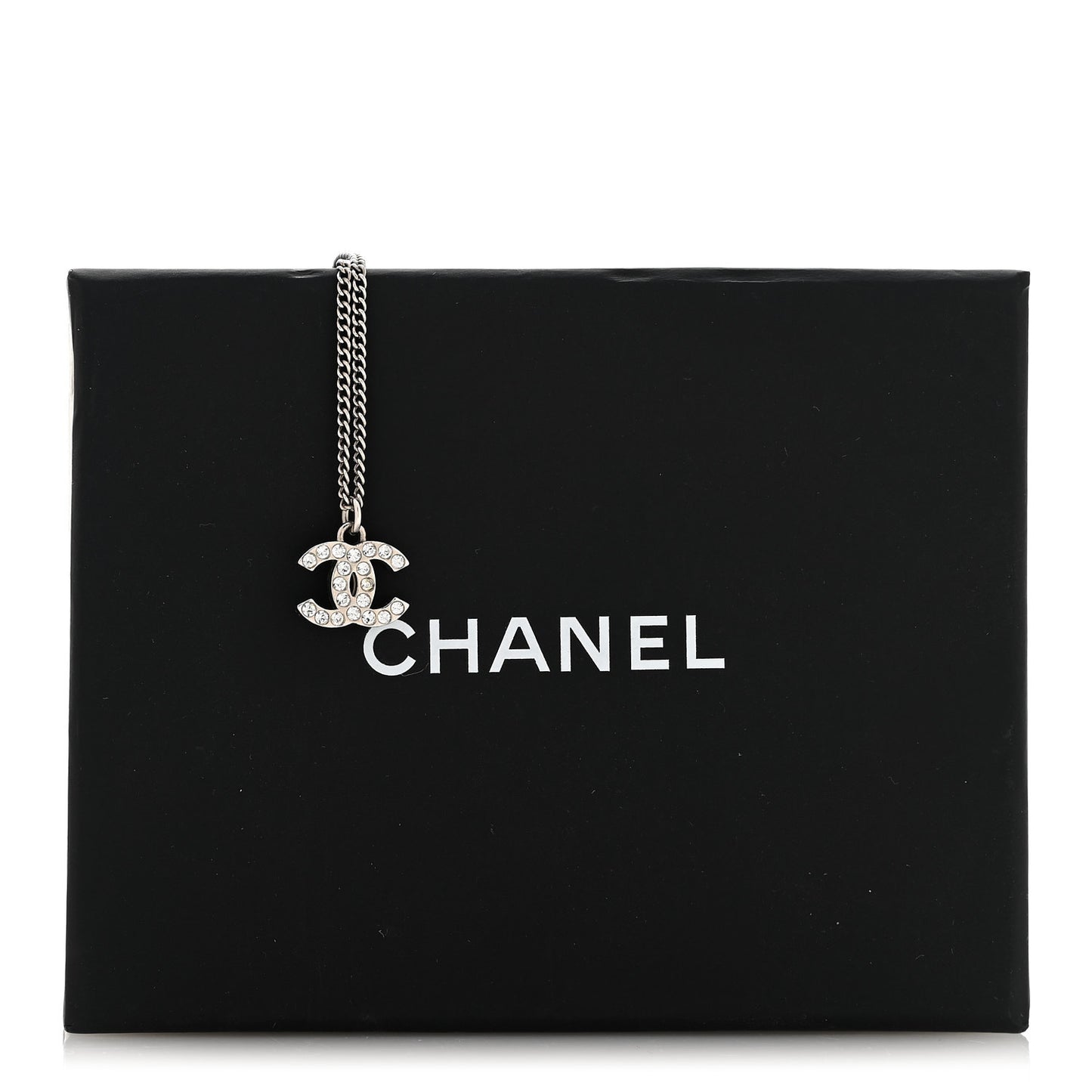 Crystal Timeless CC Necklace Silver