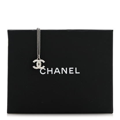 Chanel Crystal Timeless CC Necklace Silver 7 of 7