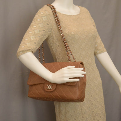 Chanel Washed Caviar Jumbo Single Flap Light Brown 2 of 10