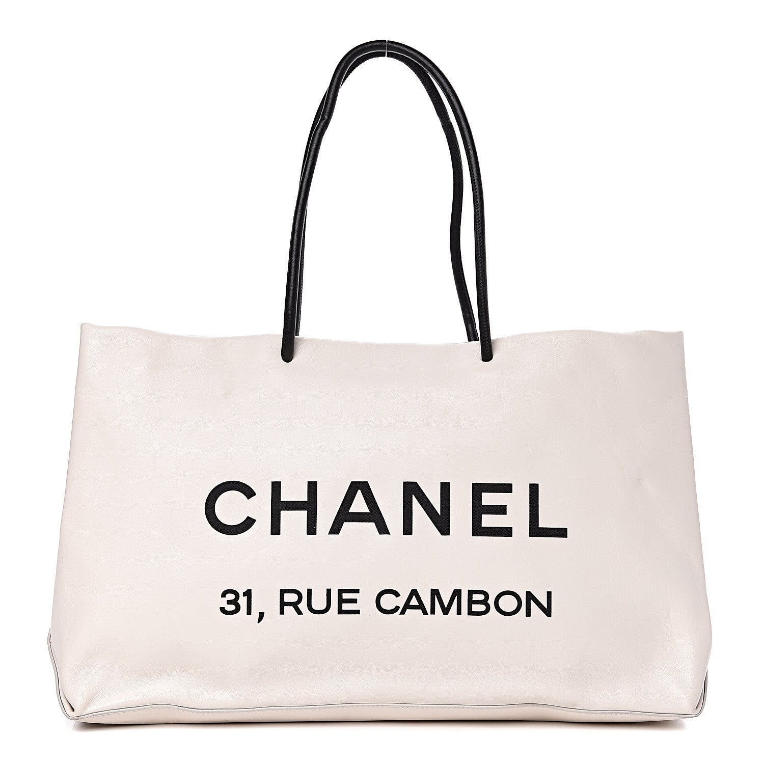 Chanel Calfskin Large Essential 31 Rue Cambon Tote White Black 1 of 14