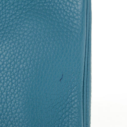 Hermes Taurillon Clemence Birkin 30 Blue Jean 7 of 28