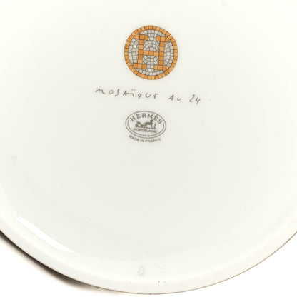 Hermes Porcelain 24 Gold Mosaique Teapot Cup Set Gold 7 of 18