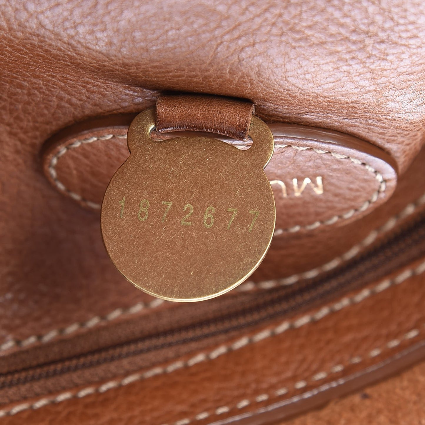 Natural Leather Small Bayswater Oak