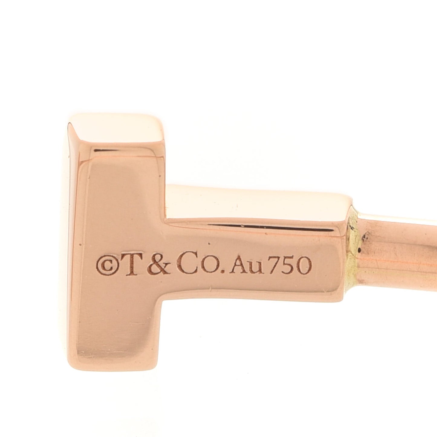 18K Rose Gold Narrow T Wire Bracelet