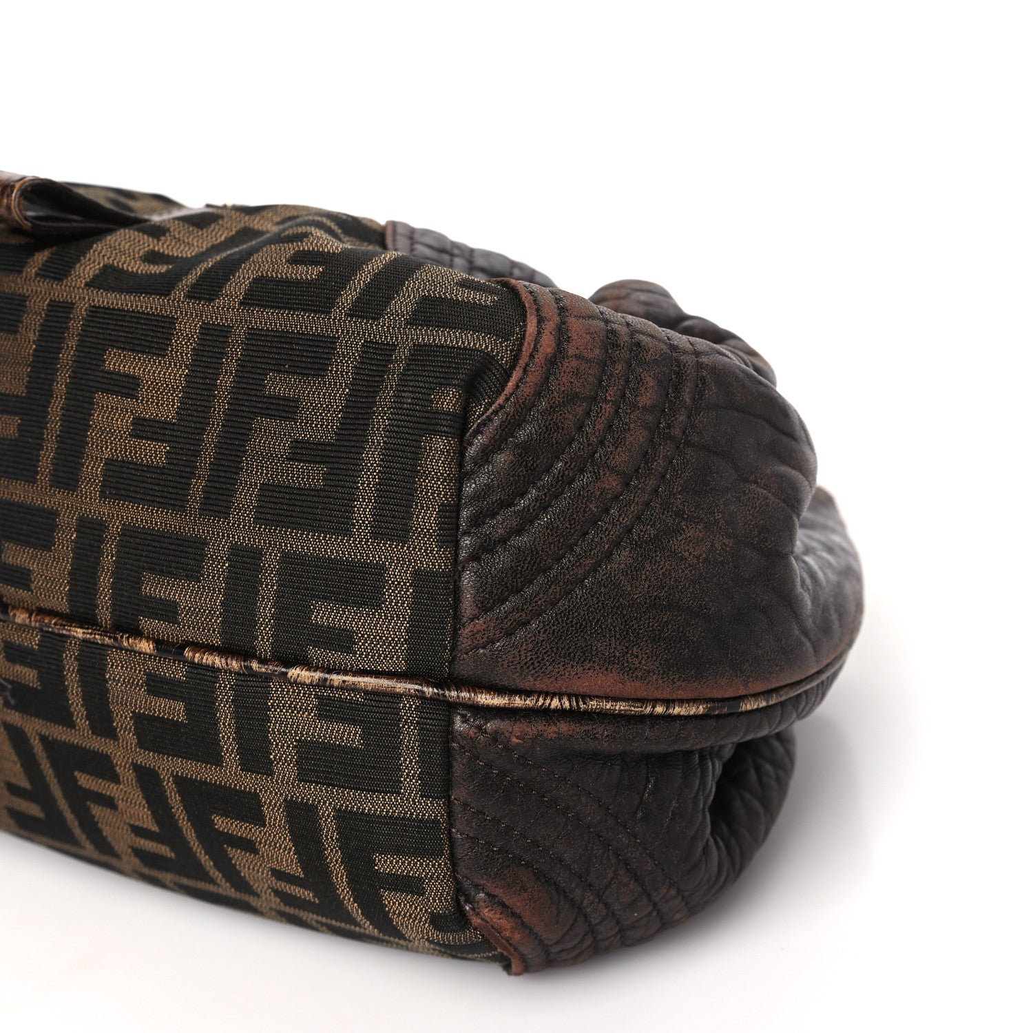 Fendi Zucca Nappa Nuvolata Vitello Tortuga Small Spy Tobacco Moro 9 of 11