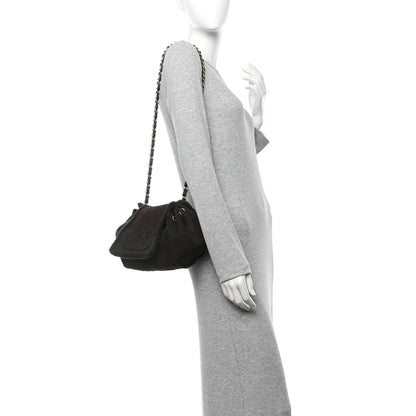 Chanel Shearling Accordion Flap Brown 2 of 9