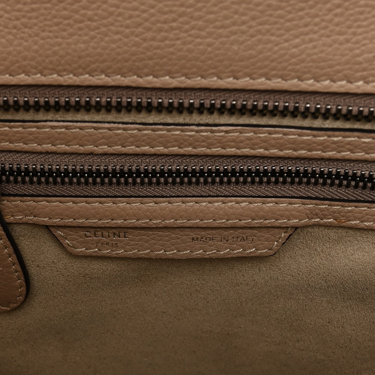 Drummed Calfskin Micro Luggage Dune