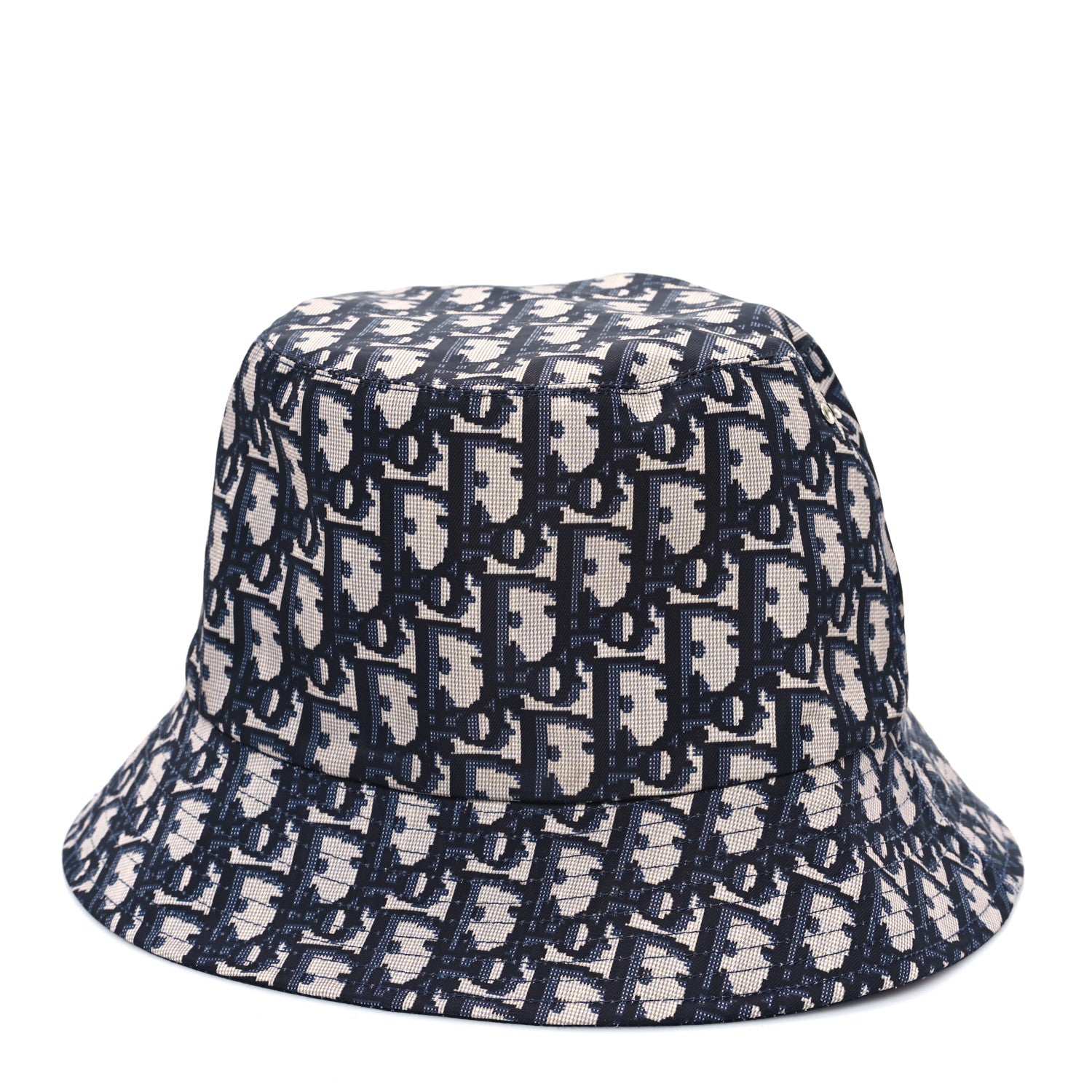 Christian Dior Oblique Reversible Teddy-D Brim Bucket Hat 58 Blue 1 of 13