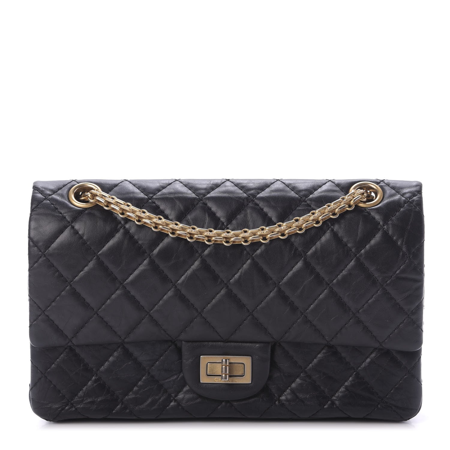 Chanel Aged Calfskin Quilted 2.55 Reissue 225 Flap Black 1 of 10