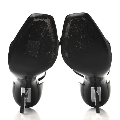 Saint Laurent Calfskin Opyum 110 Sandals 38.5 Black Silver 6 of 8