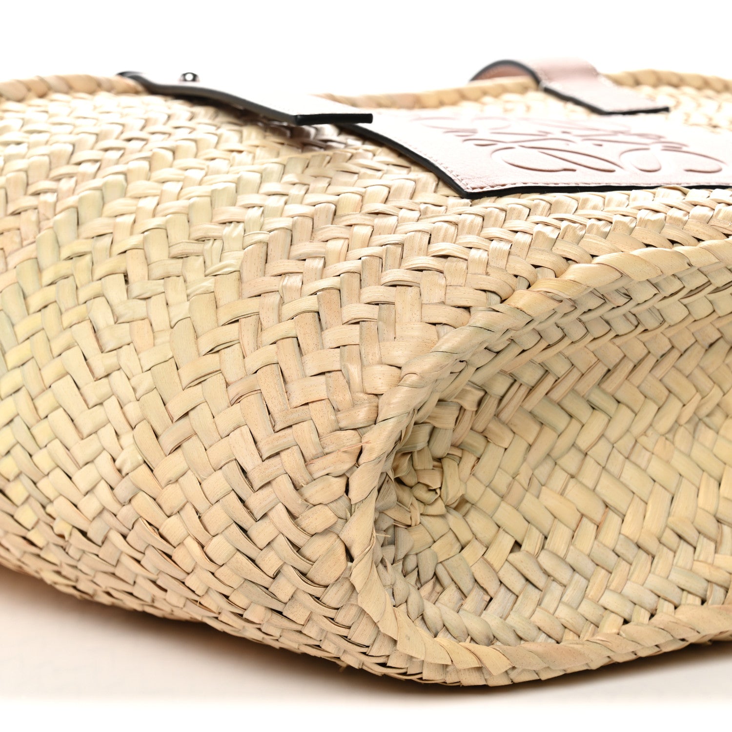 Loewe Raffia Medium Basket Tote Bag Natural Tan 9 of 10