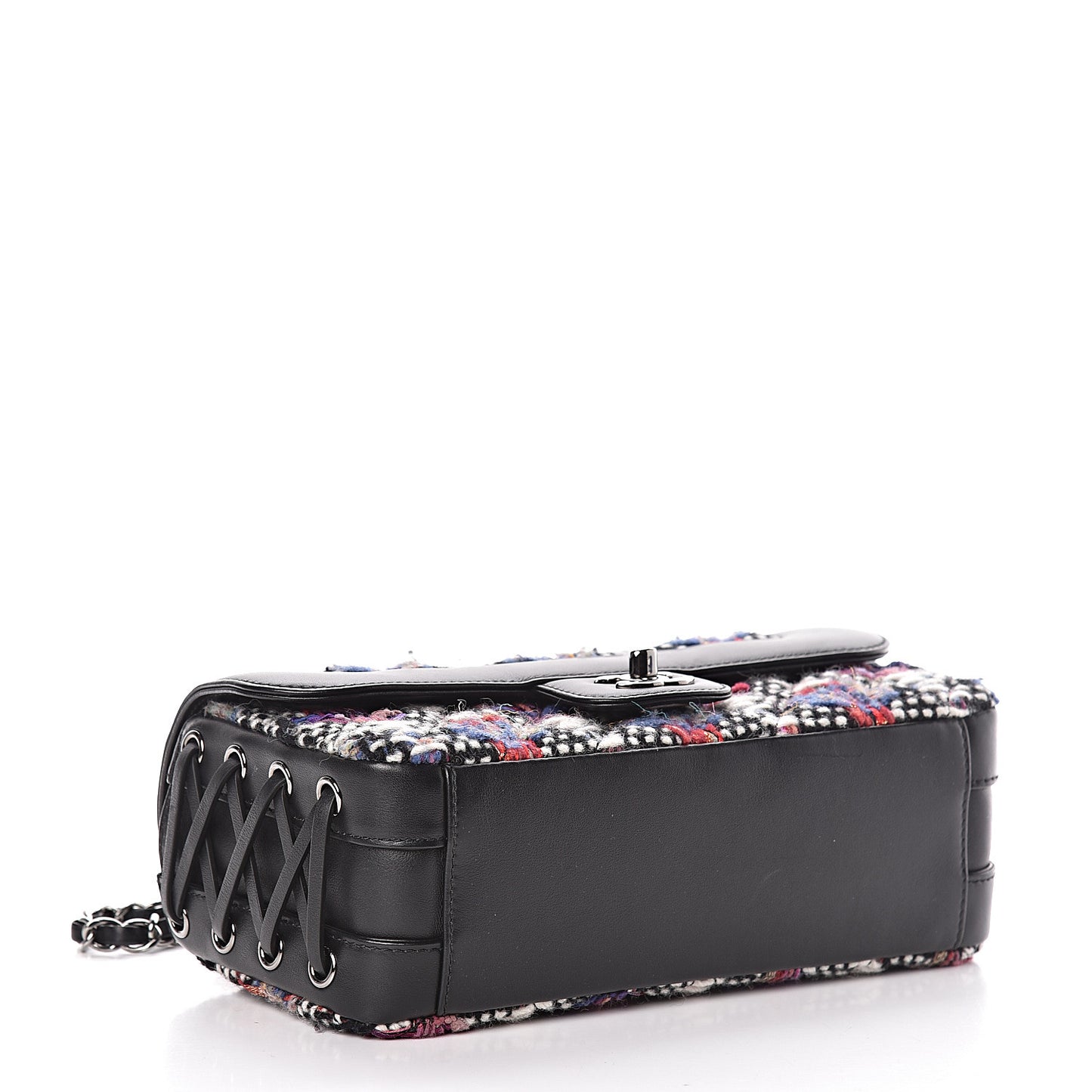 Tweed Quilted Calfskin Coco Corset Flap Multicolor