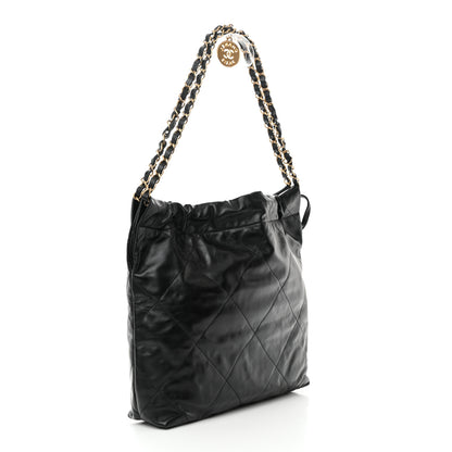 Chanel Shiny Calfskin Quilted Small Chanel 22 Black 4 of 16