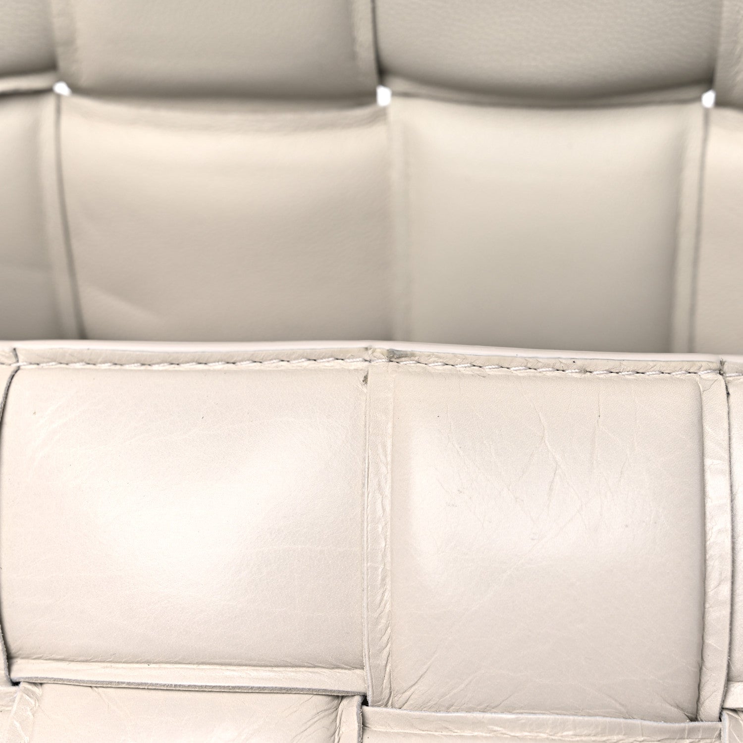 Bottega Veneta Paper Calfskin Maxi Intreccio Padded Cassette Crossbody Bag Chalk 12 of 21