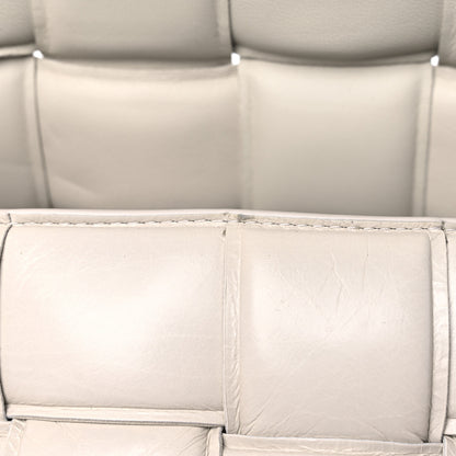 Bottega Veneta Paper Calfskin Maxi Intreccio Padded Cassette Crossbody Bag Chalk 12 of 21