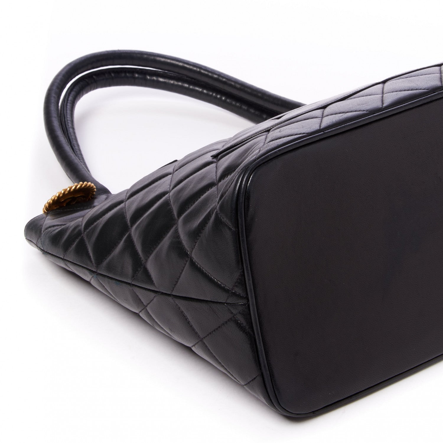 Chanel Lambskin Quilted Medallion Tote Black 6 of 8