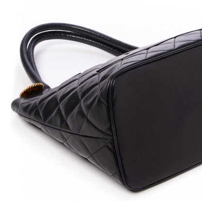 Chanel Lambskin Quilted Medallion Tote Black 6 of 8