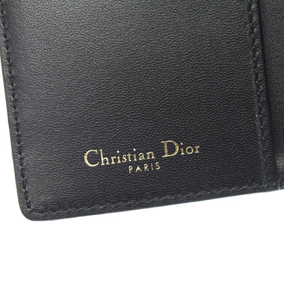 Christian Dior Grained Calfskin Cannage Diorama Wallet Black 6 of 8