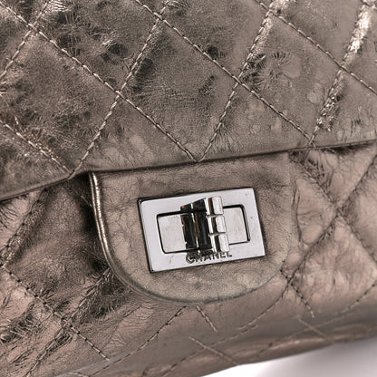 Chanel Metallic Aged Calfskin Quilted 2.55 Reissue 227 Flap Pewter 8 of 12