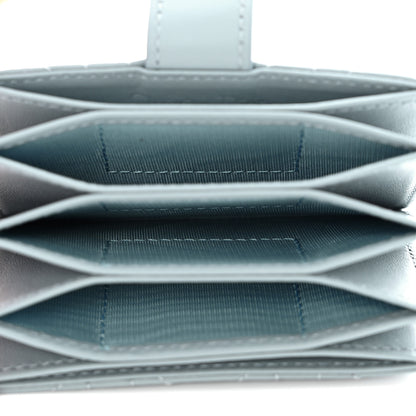 Christian Dior Lambskin Cannage Lady Dior 5-Gusset Card Holder Cloud Blue 5 of 10