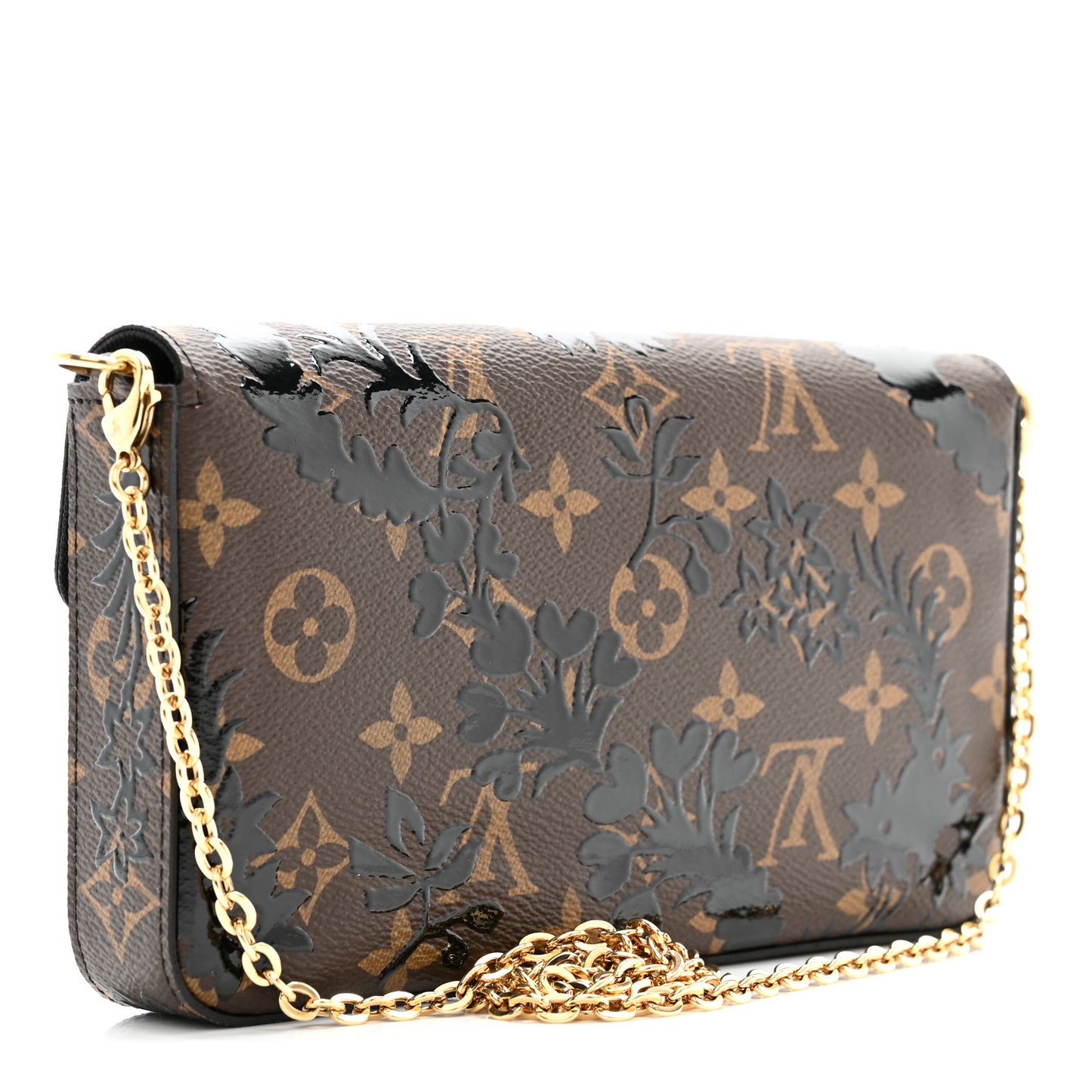 Monogram Blossom Pochette Felicie Chain Wallet Black