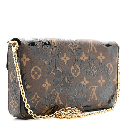 Louis Vuitton Monogram Blossom Pochette Felicie Chain Wallet Black 4 of 11