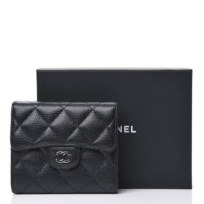 Chanel Caviar Quilted Compact Flap Wallet Black 9 of 9