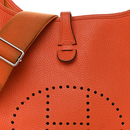 Hermes Taurillon Clemence Evelyne III PM Orange 8 of 16