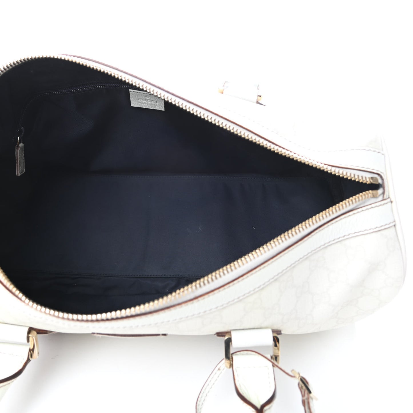 GG Plus Monogram Web Large Carry On Duffle Bag White
