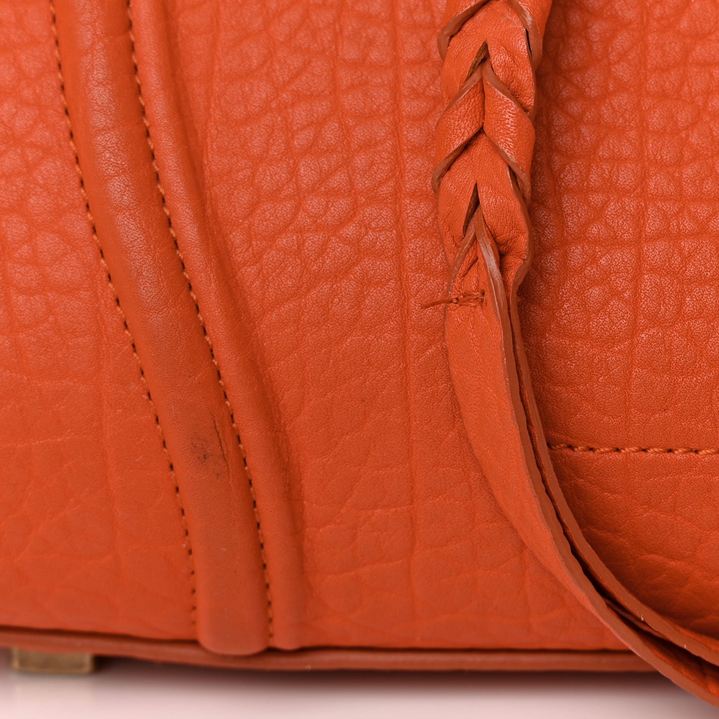 Bullhide Calfskin Medium Phantom Luggage Burnt Orange