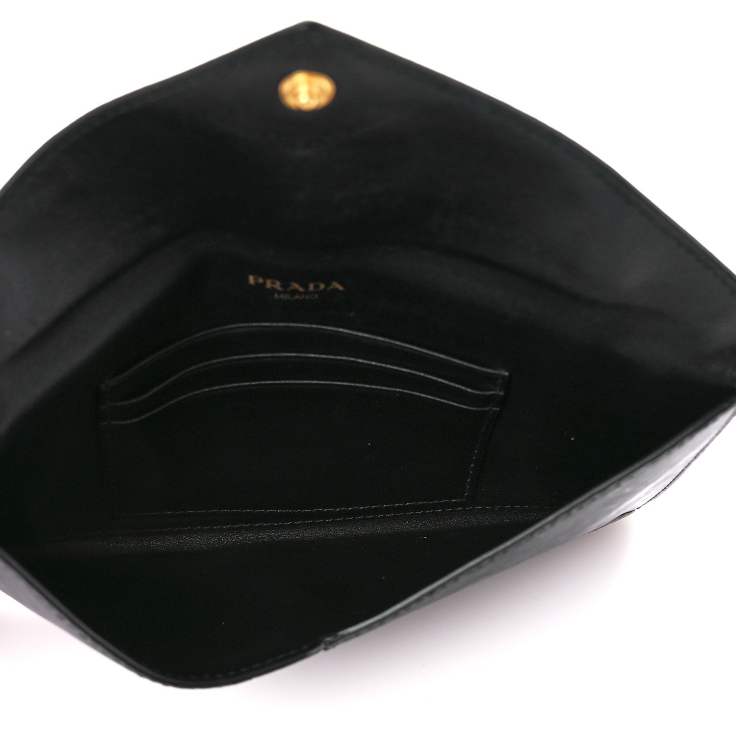 Prada Vitello Move Envelope Wallet Black 5 of 11