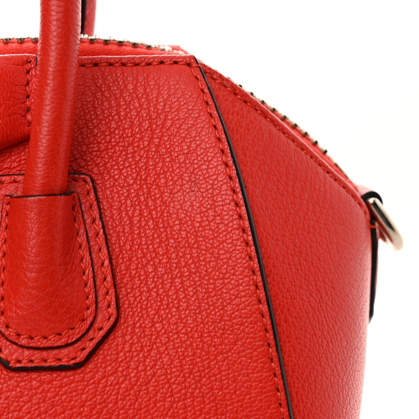 Sugar Goatskin Mini Antigona Pop Red