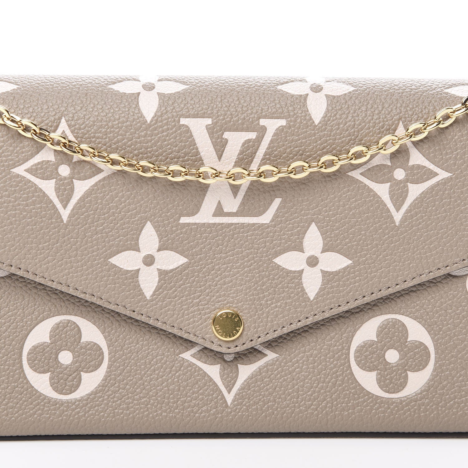Louis Vuitton Empreinte Monogram Giant Felicie Pochette Tourterelle Creme 10 of 13