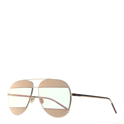 Christian Dior Split 1 Aviator Sunglasses Gold 1 of 7
