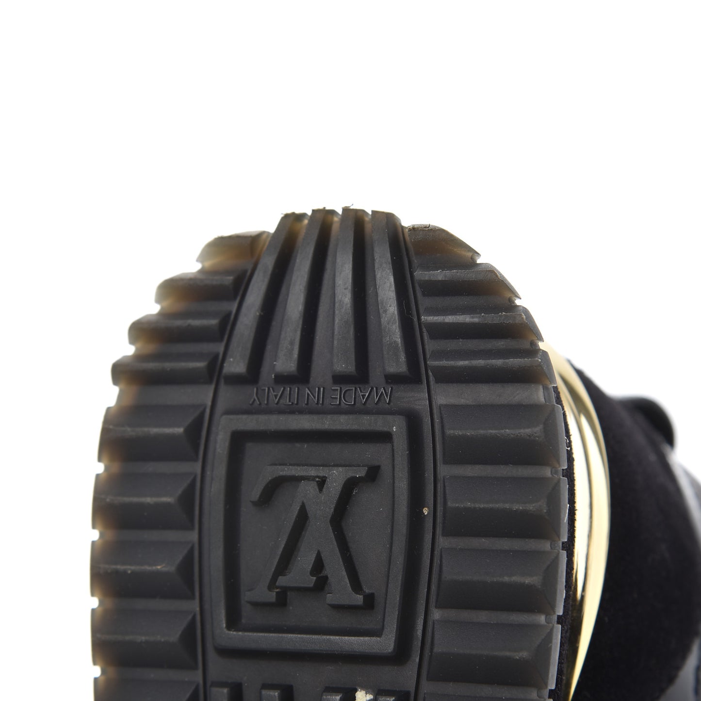 Suede Monogram Run Away Sneakers 38 Black