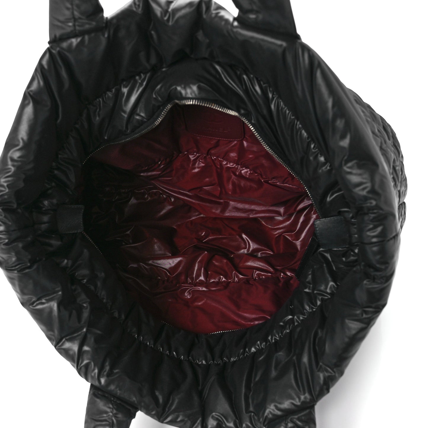 Nylon Quilted Large Coco Cocoon Tote Black