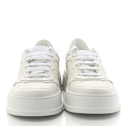Gucci Calfskin GG Tennis Embossed Perforated Womens Platform 55mm Sneakers 40 Great White 2 of 9