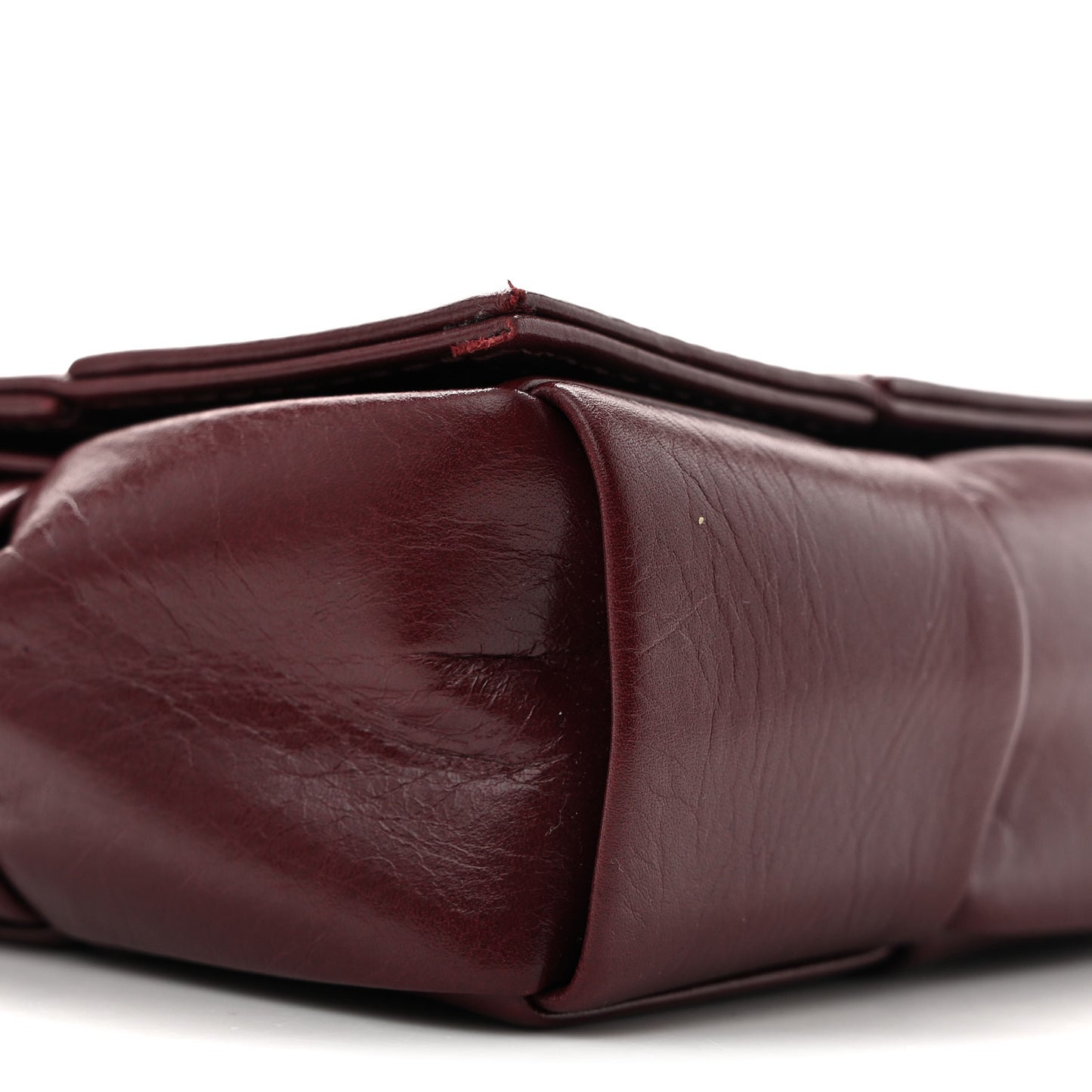 Paper Calfskin Maxi Intreccio Extra Mini Cassette Crossbody Bag Burgundy