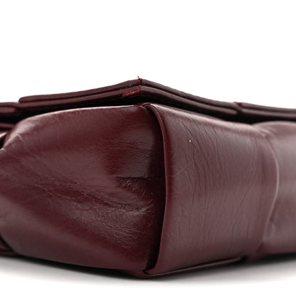 Bottega Veneta Paper Calfskin Maxi Intreccio Extra Mini Cassette Crossbody Bag Burgundy 9 of 11
