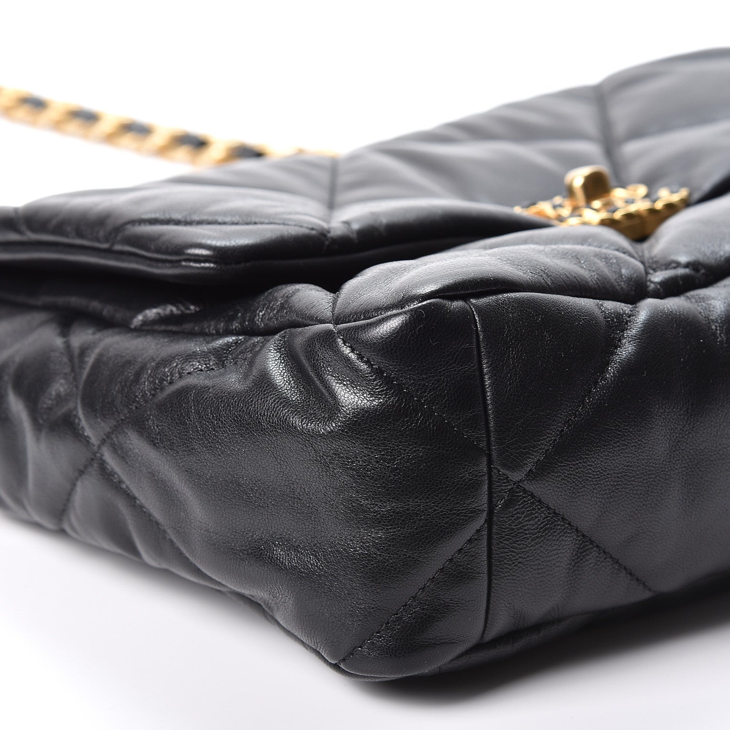 Chanel Lambskin Quilted Large 19 Flap Black 7 of 10