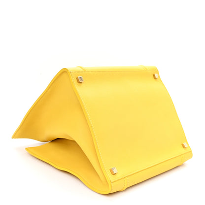 Celine Grained Calfskin Medium Phantom Luggage Sun Yellow 4 of 11