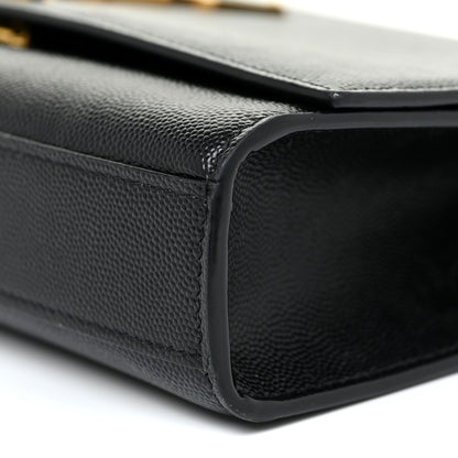 Saint Laurent Grain De Poudre Medium Classic Monogram Kate Satchel Black 9 of 11