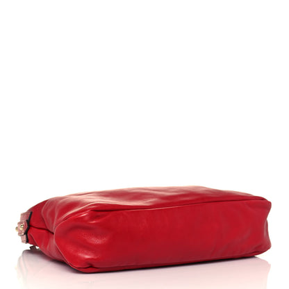 Gucci Calfskin Medium Horsebit Chain Hobo Red 3 of 12