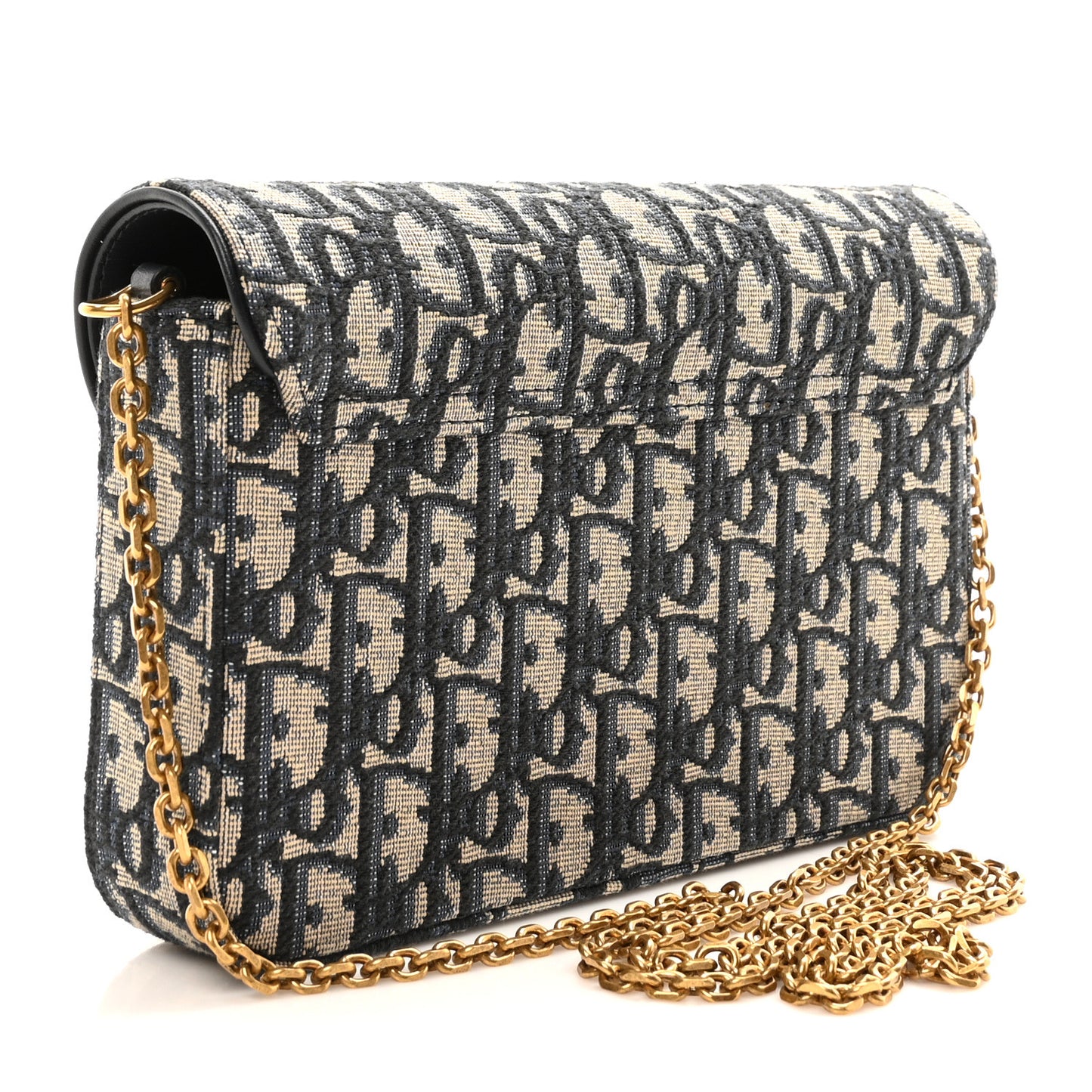 Oblique Saddle Chain Pouch Blue