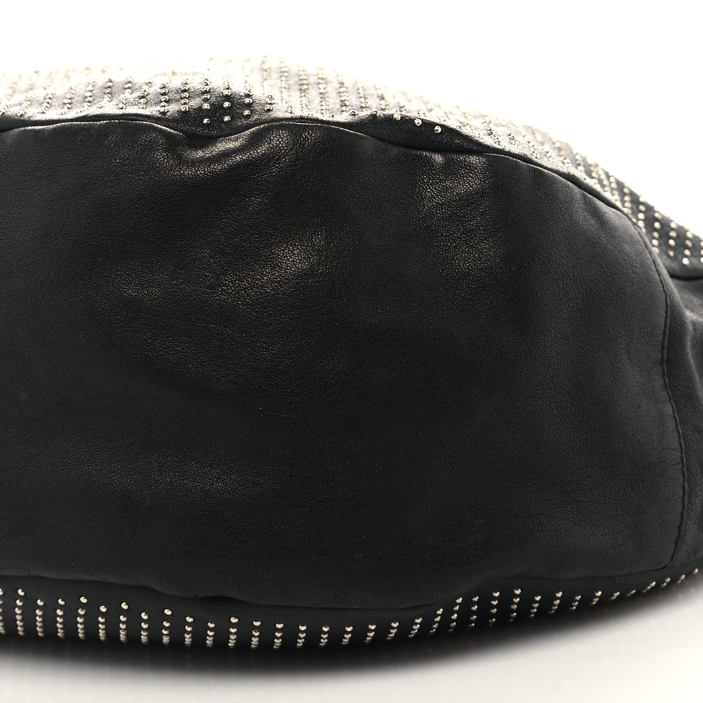 Deerskin Studded Solar Hobo Black