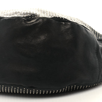 Jimmy Choo Deerskin Studded Solar Hobo Black 9 of 11