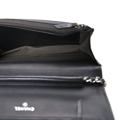 Chanel Lambskin Quilted Wallet On Chain WOC Black 5 of 11